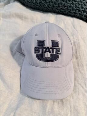 Light Grey U State Baseball Cap - One Size Fits All